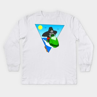 Jetski Gorilla Kids Long Sleeve T-Shirt